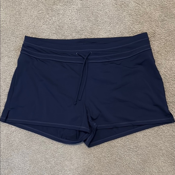 Athleta Blue Athletic Shorts Performance Fit - Picture 1 of 5